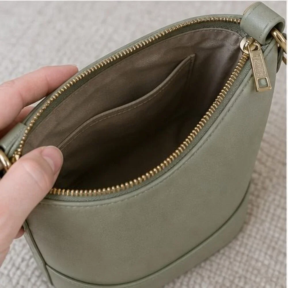 Camel Zip Crossbody Bag